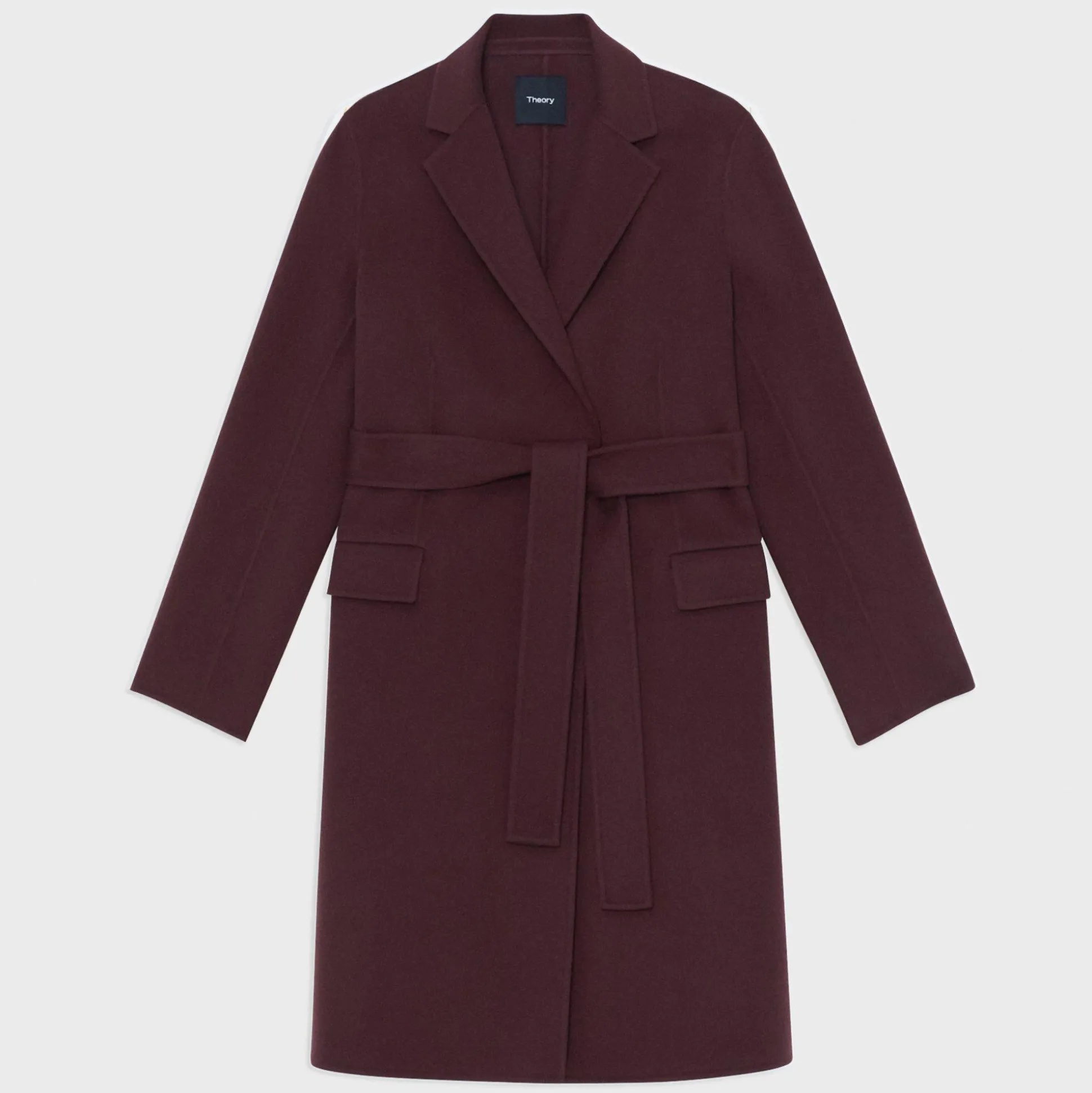 Theory Wrap Coat In Double-Face Wool-Cashmere-Women Outerwear