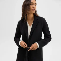 Theory Wrap Coat In Double-Face Wool-Cashmere-Women Outerwear