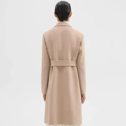 Theory Wrap Coat In Double-Face Wool-Cashmere-Women Outerwear