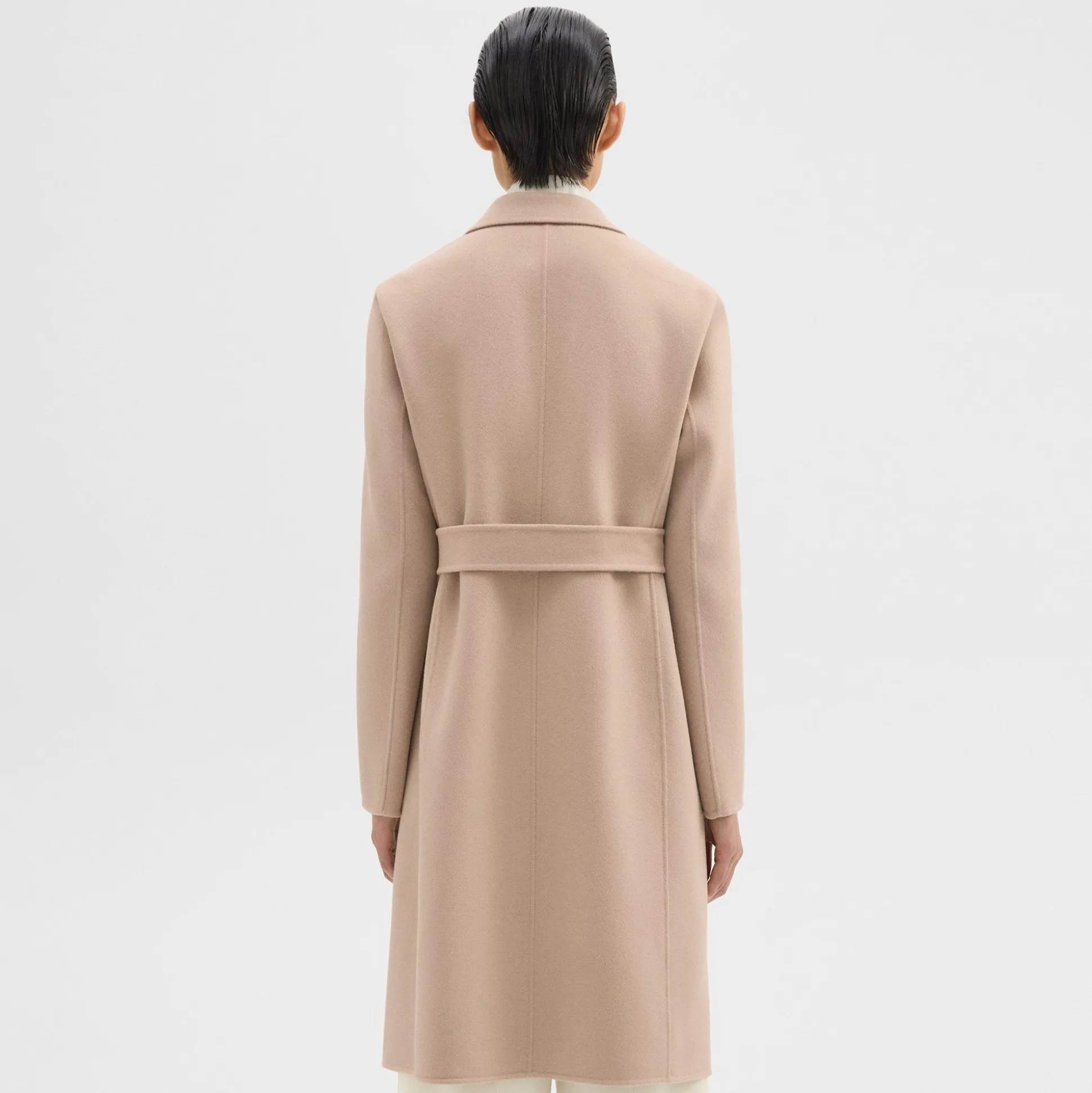 Theory Wrap Coat In Double-Face Wool-Cashmere-Women Outerwear