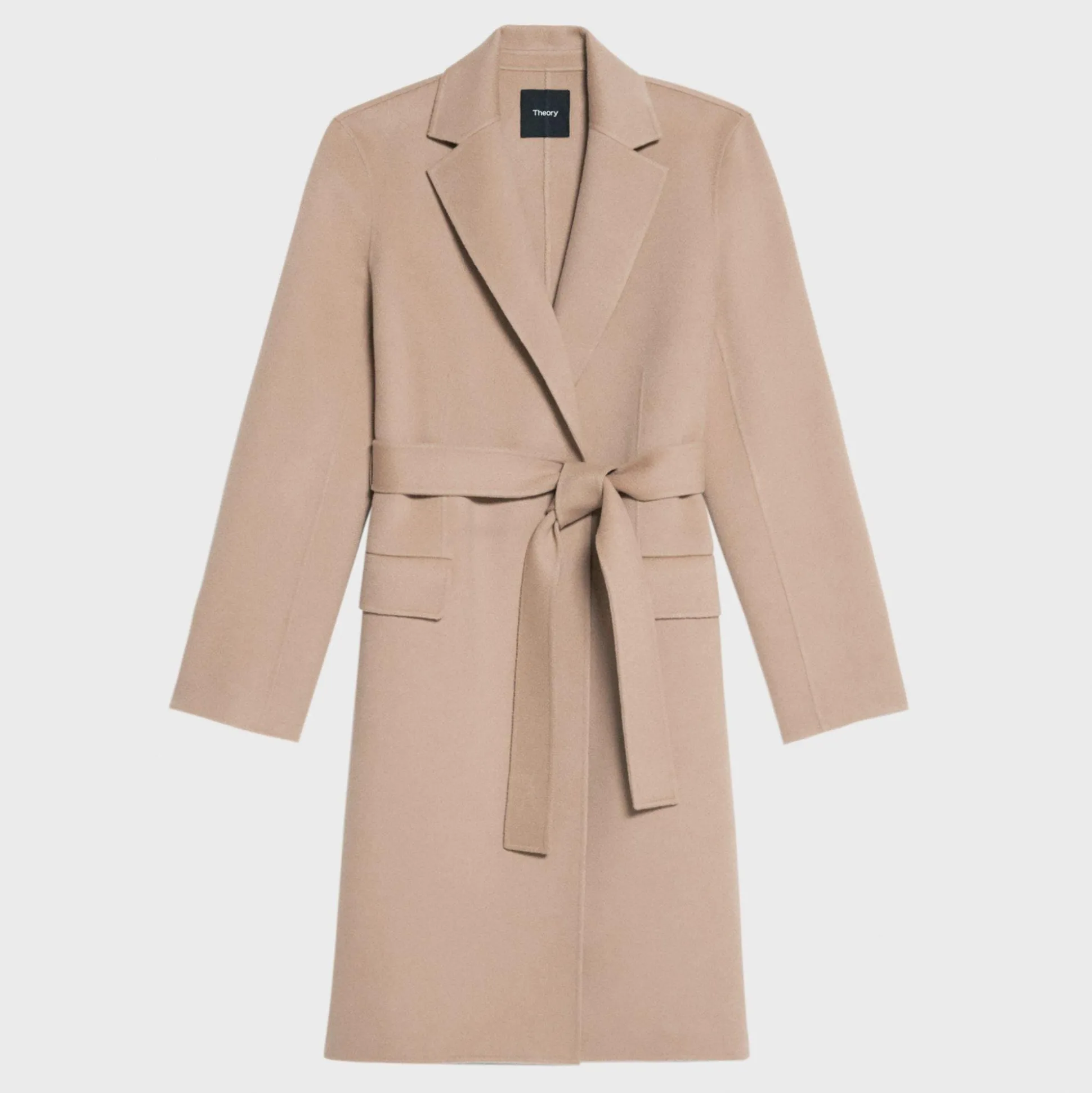 Theory Wrap Coat In Double-Face Wool-Cashmere-Women Outerwear
