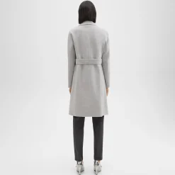 Theory Wrap Coat In Double-Face Wool-Cashmere-Women Outerwear