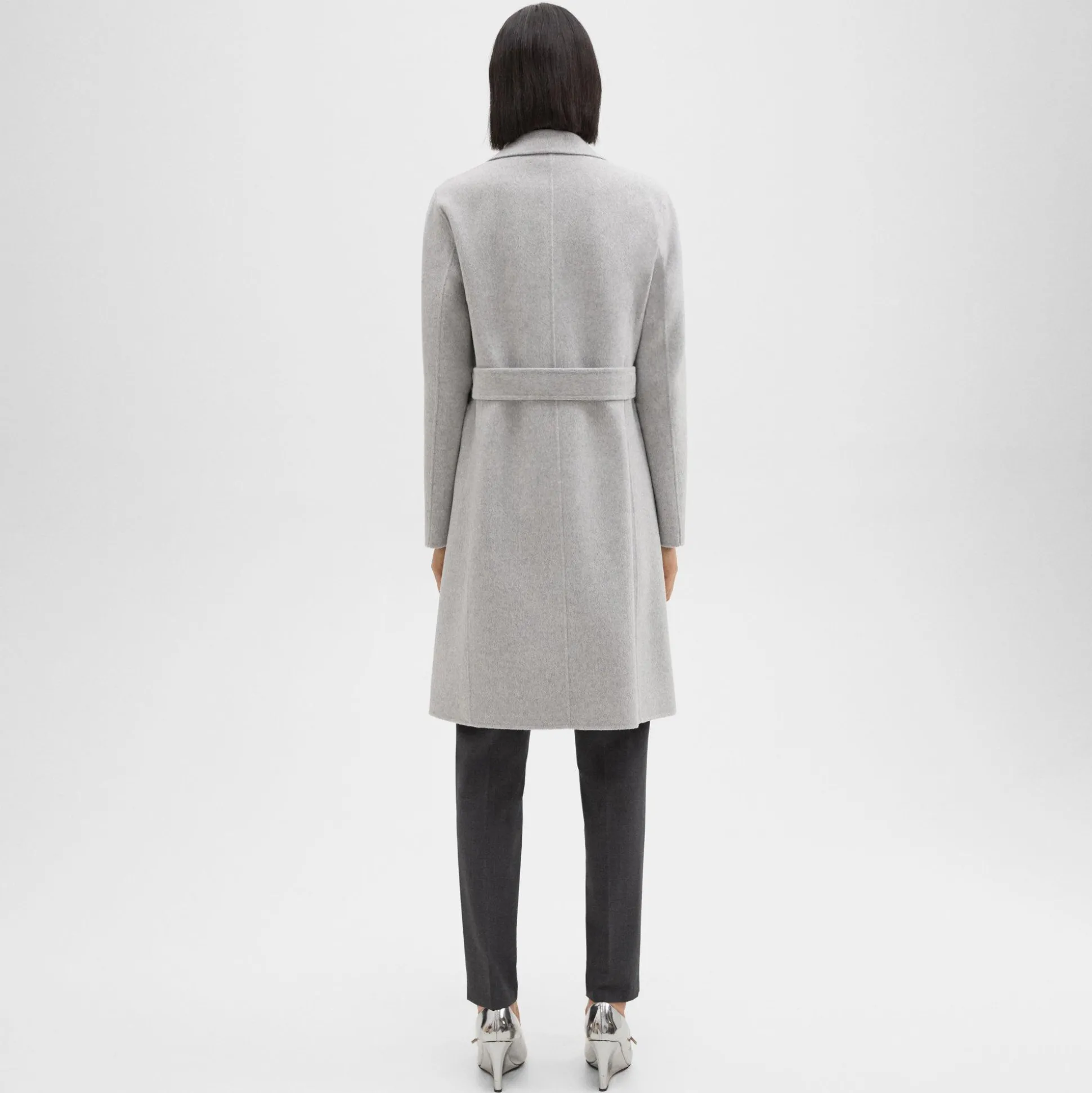 Theory Wrap Coat In Double-Face Wool-Cashmere-Women Outerwear