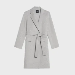 Theory Wrap Coat In Double-Face Wool-Cashmere-Women Outerwear