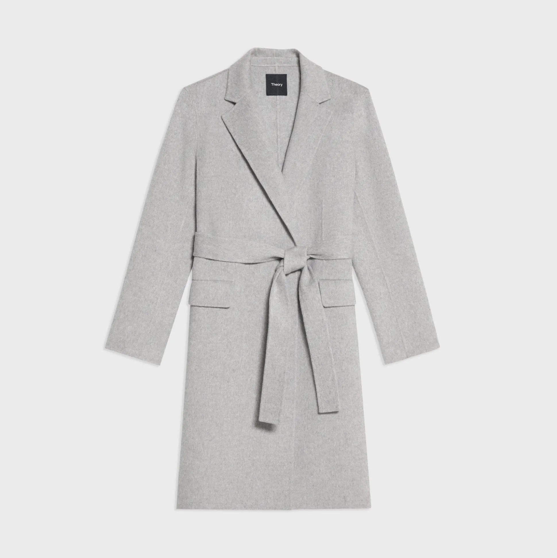 Theory Wrap Coat In Double-Face Wool-Cashmere-Women Outerwear