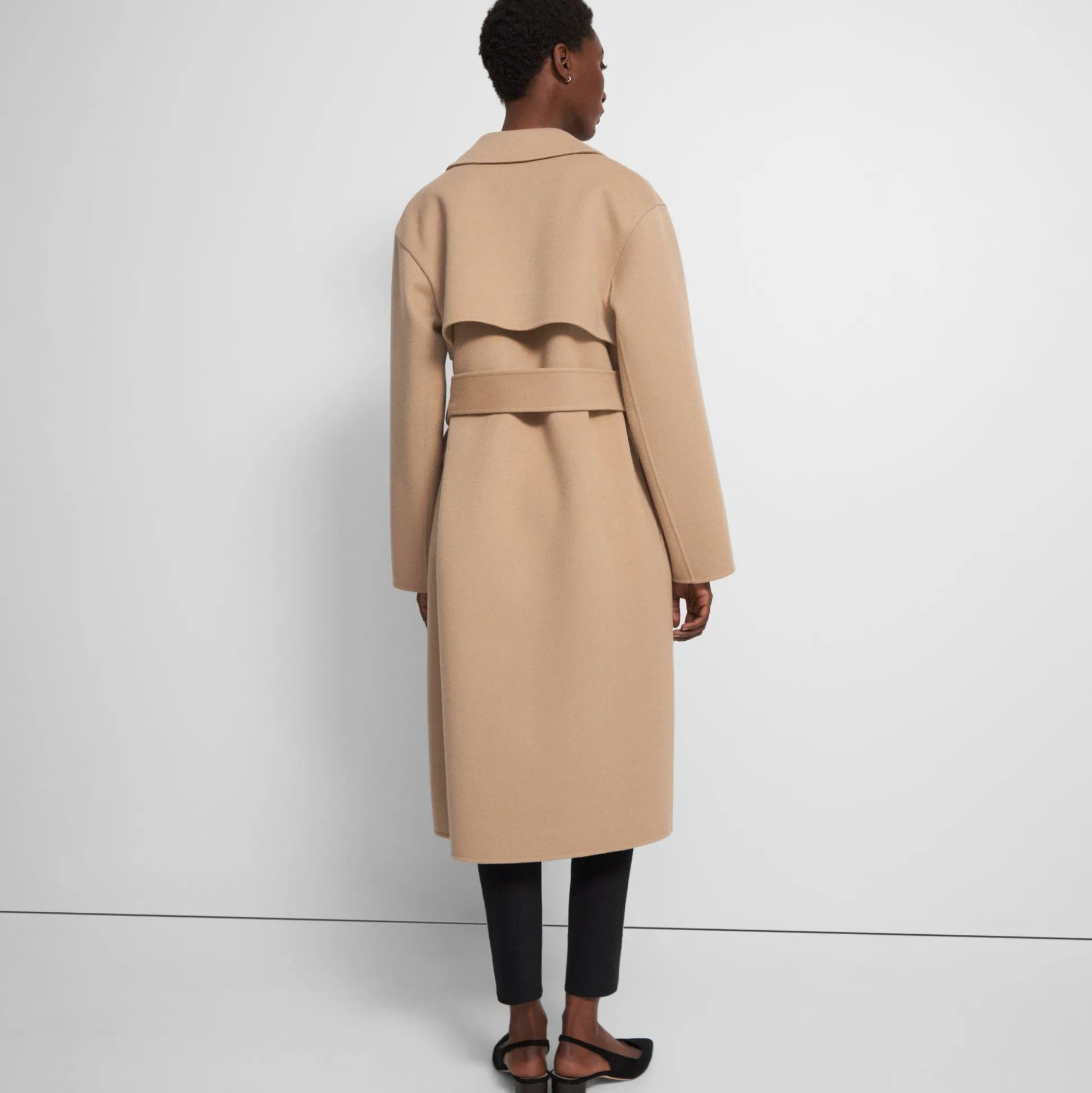 Theory Wrap Trench Coat In Double-Face Wool-Cashmere-Women Outerwear