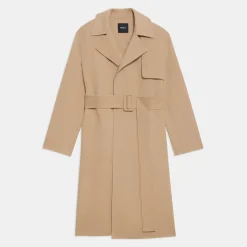 Theory Wrap Trench Coat In Double-Face Wool-Cashmere-Women Outerwear