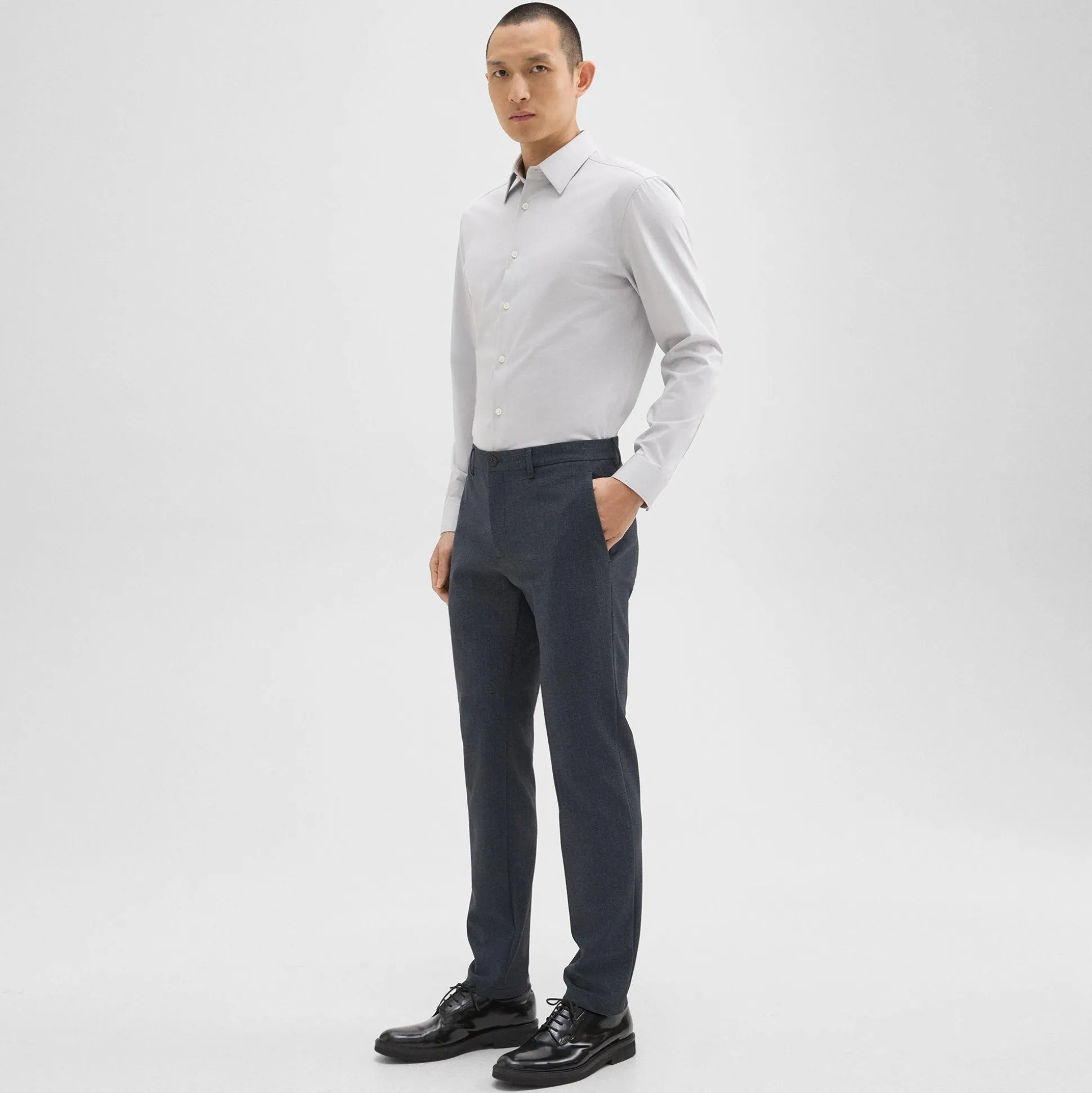 Theory Zaine Pant In Herringbone Precision Ponte-Men Suits|Pants